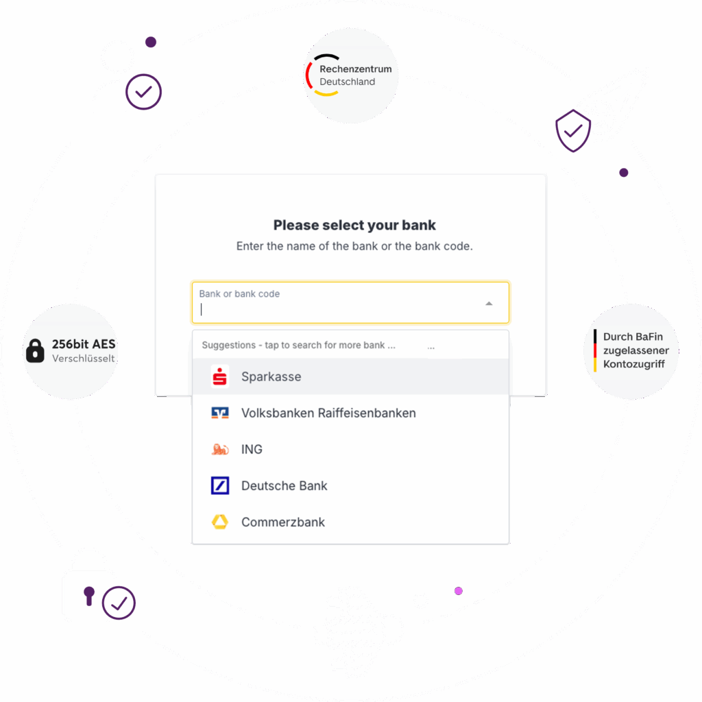 Bank login page with input fields for fino account verification