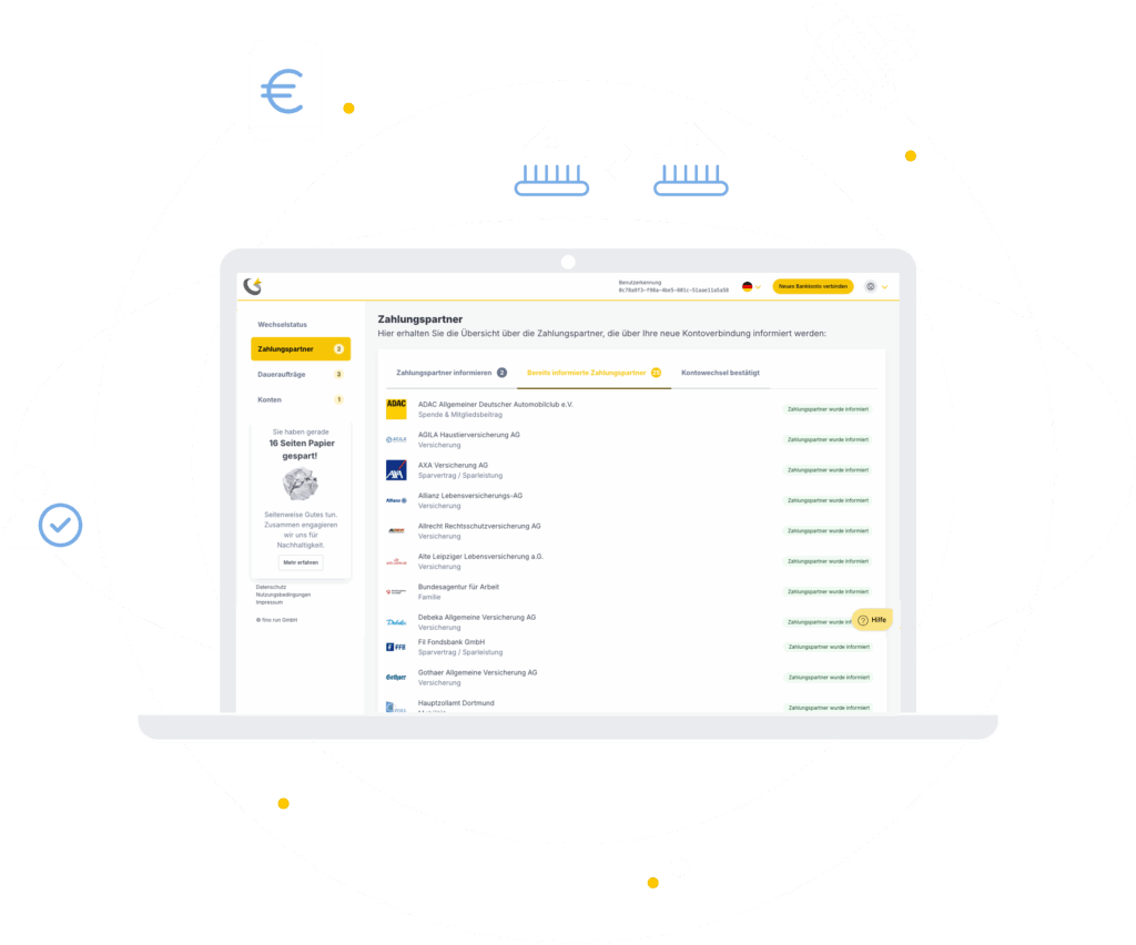 fino kontowechsel screen